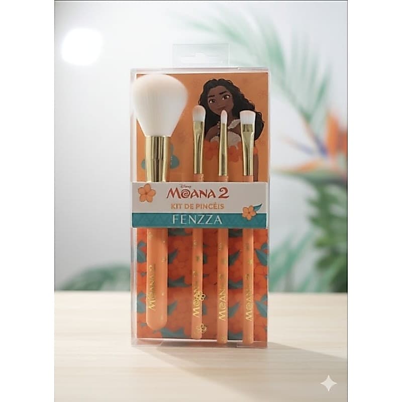 ​🌺 Kit de Pincéis para Maquiagem Moana 2 – Edição Especial Fenzza
