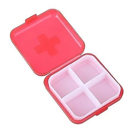 Kit Com 02 Porta Comprimido/Organizador Remédio/ 4 divisórias....