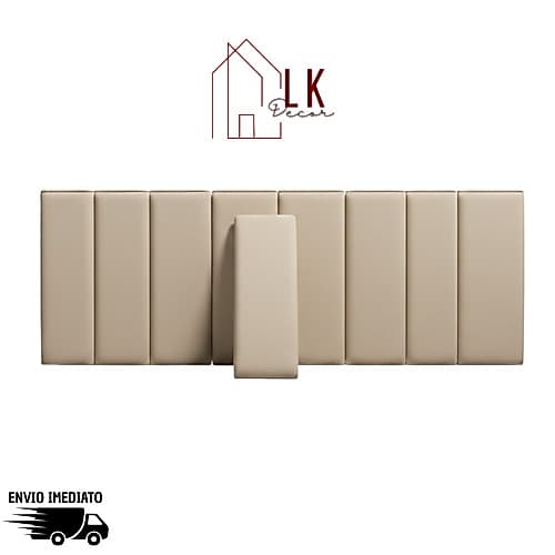 KIT CABECEIRA DE CAMA BOX 60x20 Adesiva Modulada Estofada - Quarto novo em minutos - ENVIO IMEDIATO!