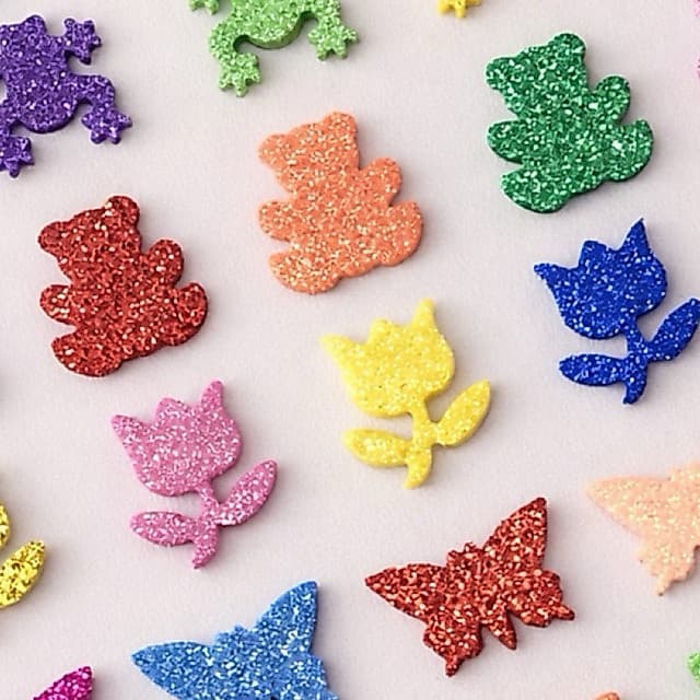 Adesivos Pet Sortidos em Eva com Glitter para Banho e Tosa 2,5 cm