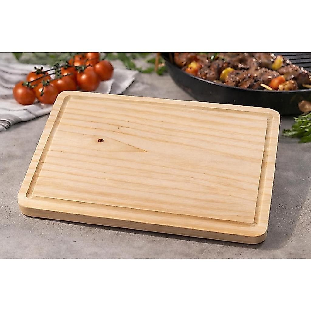 Tábua de Carne para Corte em Madeira Pinus 40x30 cm