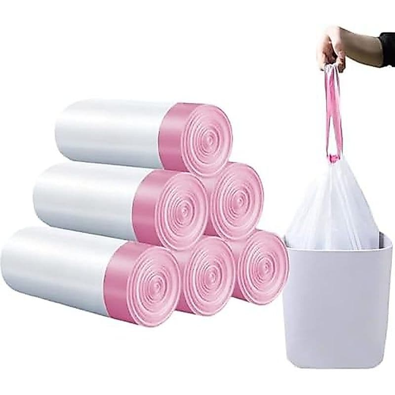 Sacos De Lixo Pequenos , De Cozinha Com Cordão Forte De 5 Galões , Forros De Lata Plástico Para Banheiro E Escritório ,
