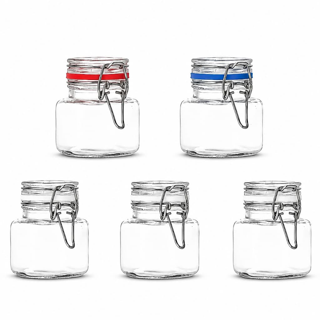 Kit 5 / 10 MINI POTE 80ML MATERIAL VIDRO E CORTIÇA