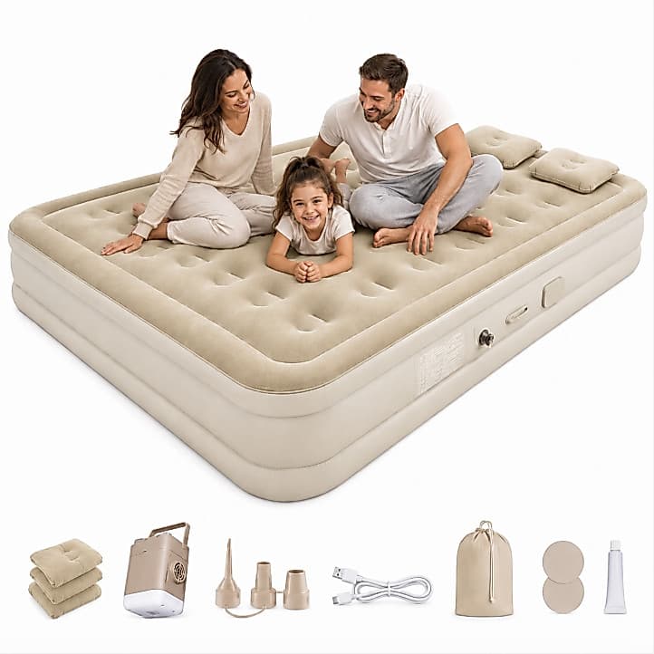 KING Inflatable Mattress With 4000 mah Integrated Lithium Battery 200*180*40cm/2000*150*40cm/190*100*40cm