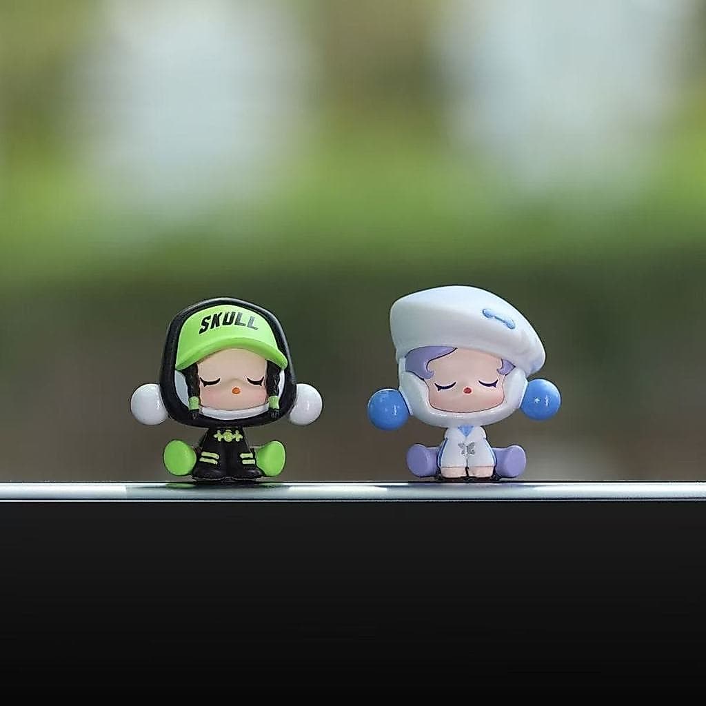 ENVIO RÁPIDO: Figura Pop Mart para Painel de Carro, Decoração para Painel, Ornamento Fofo, Brinquedo Colecionável, Acess