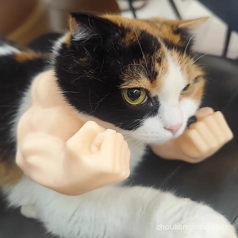 Braço gigante verde criativo, impresso em 3D, acessório de brincadeira para animais de estimação, braço do Hulk para pen
