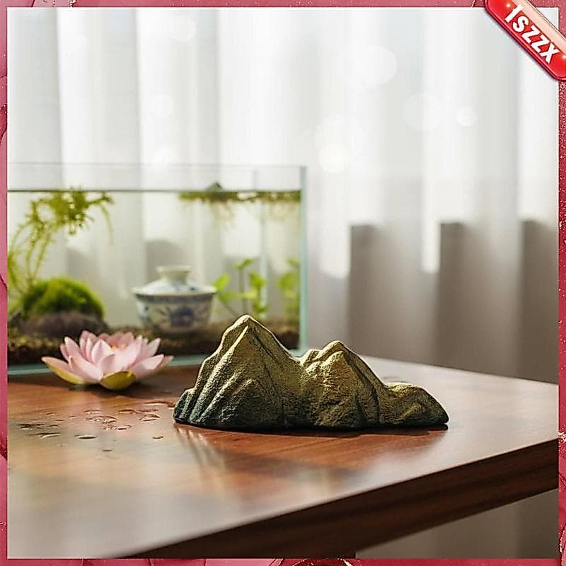 [Lszzx] Mini Escultura De Pedra Ornamental De Aquário Natural , Ornamentos Falsos Para Decoração De Aquários Tanque De P