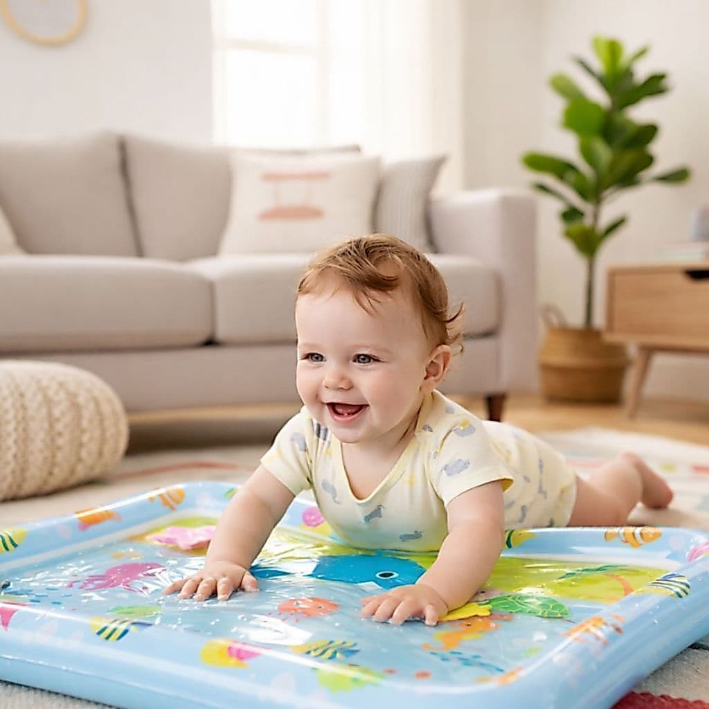 Tapete Infantil Bebê Inflável com Água para Atividades Sensorial Tummy Time