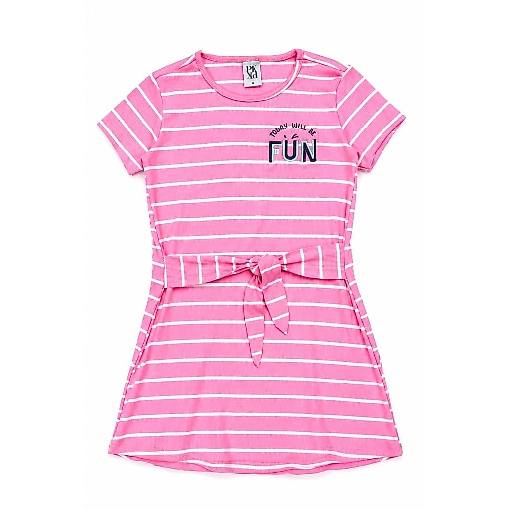Vestido Feminino Infantil Bordado Divertido