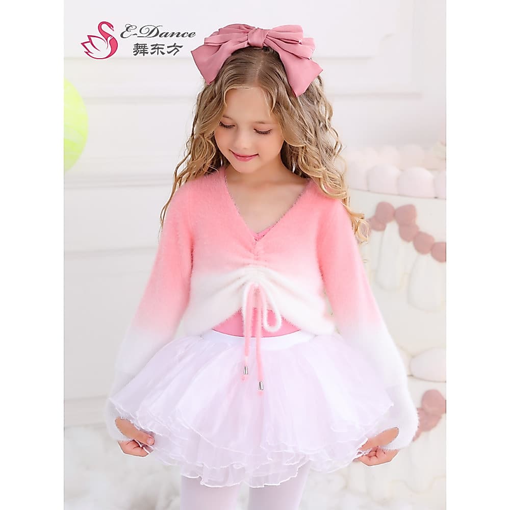 Roupas de dança infantil meninas outono inverno engrossado dança chinesa Ballet jaqueta prática quente pequeno colete xa