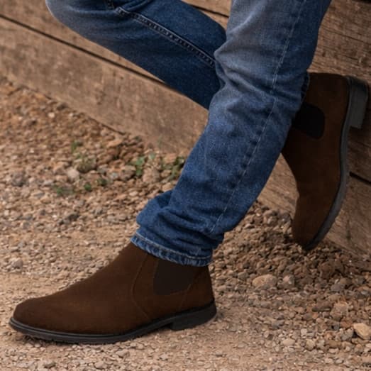 Bota Botina Masculina Tratorada Resistente Camurça Antiderrapante