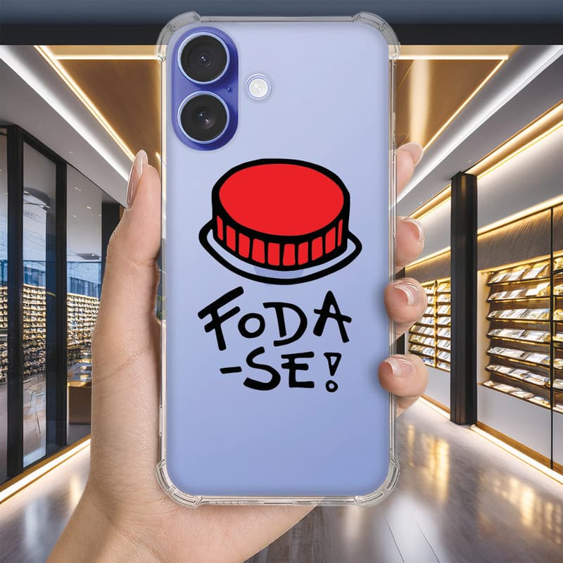 Capa Capinha IPHONE 16 PRO MAX PLUS 16e 15 14 13 MINI Anti-impacto Personalizada frases MAL educada (0741)