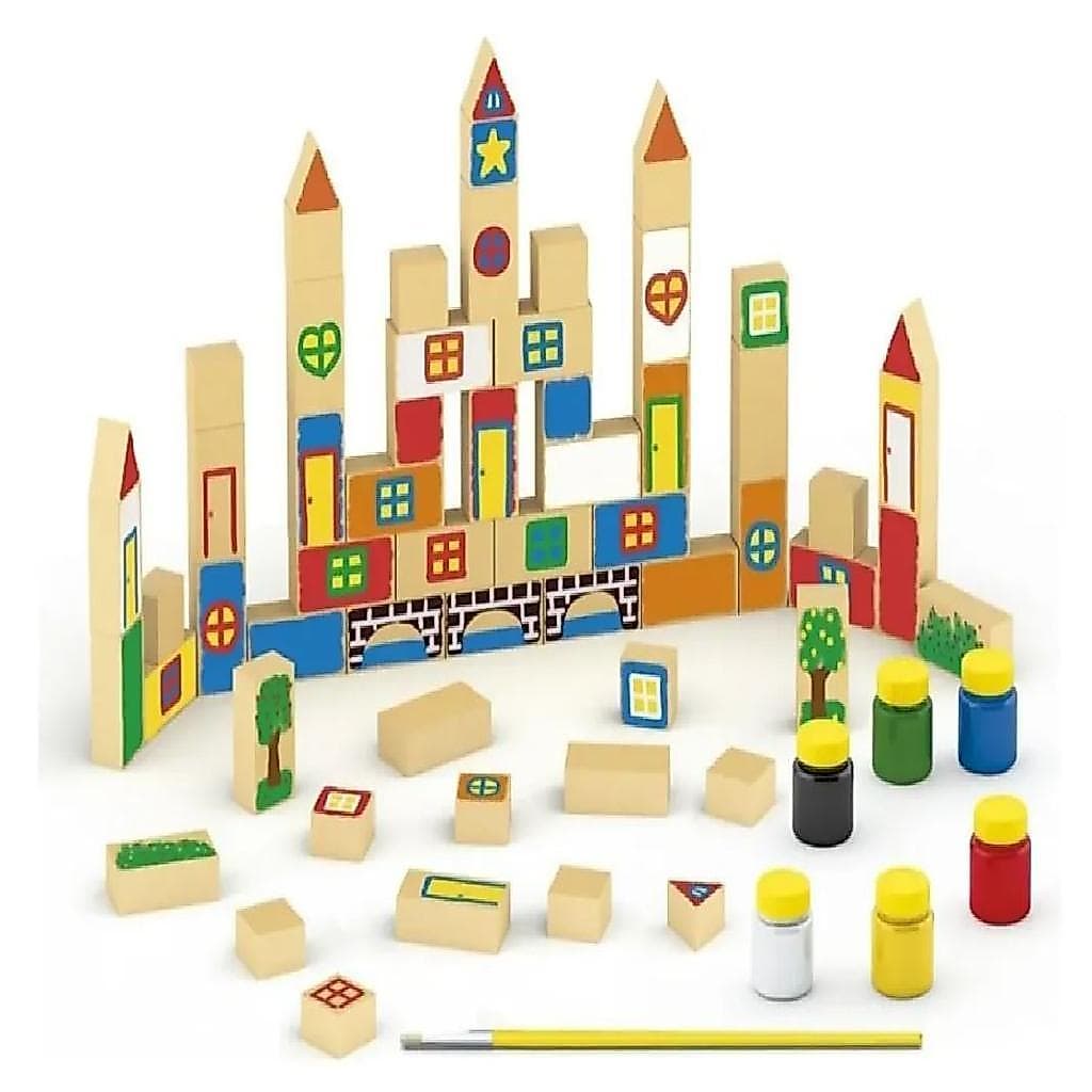 Jogo Em Blocos De Construção Para Colorir, Montar E Brincar Junges