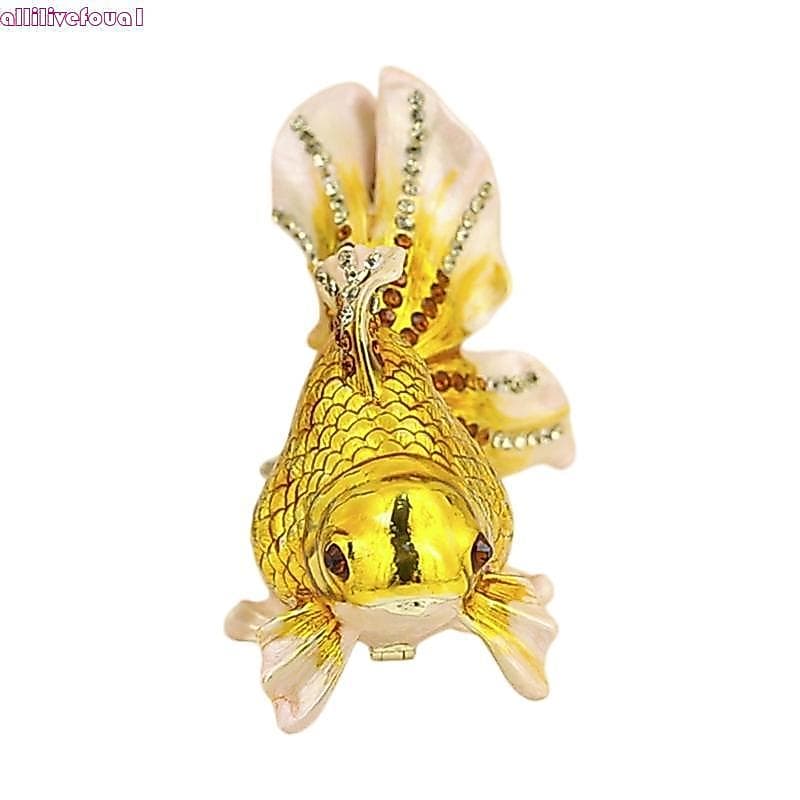 allilivefoua1 Porta-Joias Multifuncional Formato Peixe Dourado, Organizadores Para Quarto