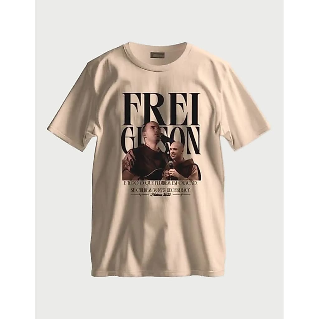 Camiseta Estampada Frei Gilson Versículo Bíblia Várias Cores