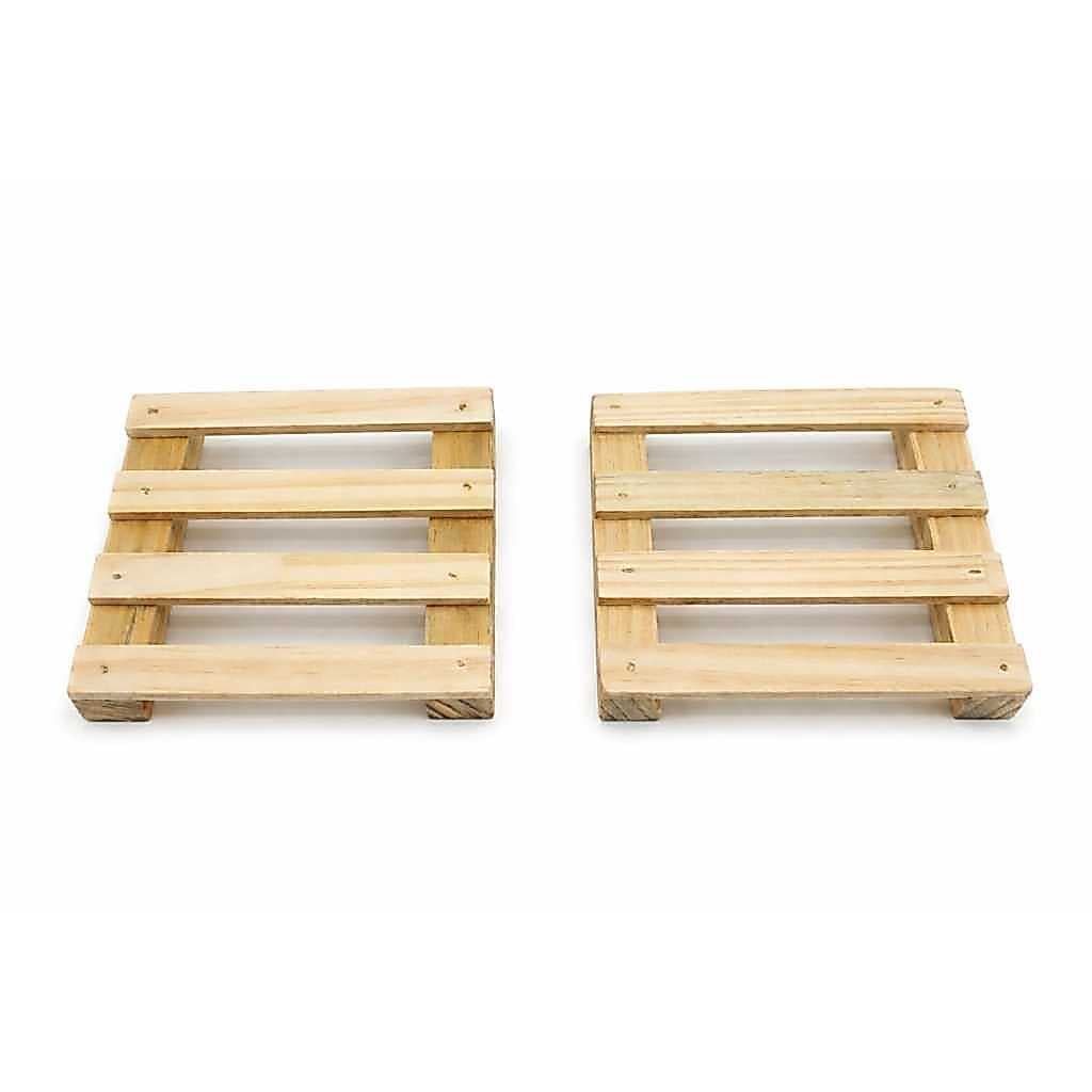 Kit 2 mini pallet decorativo 15cm x 15cm