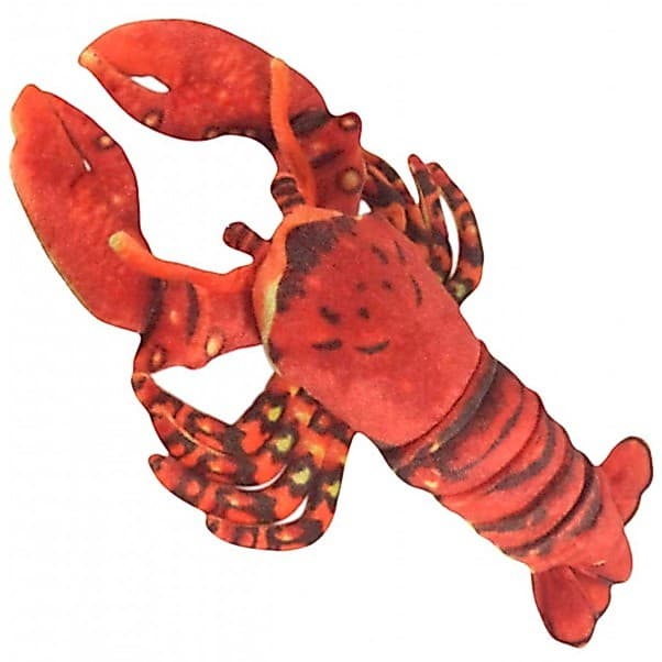 Lagosta De Pelúcia Real Laranja 45 Cm Antialérgica
