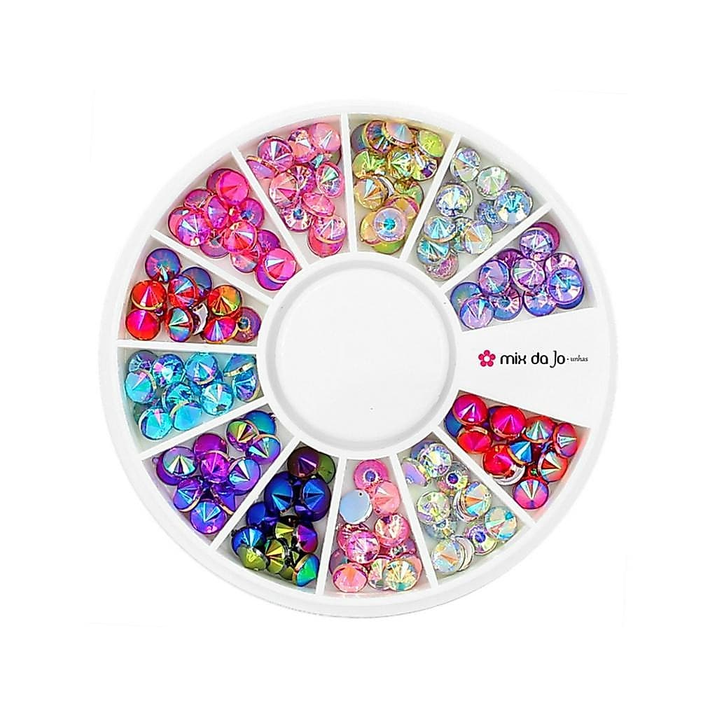 Disco De Rivoli 4mm Decoração E Encapsulamento De Unhas 3d Manicure Art Nail