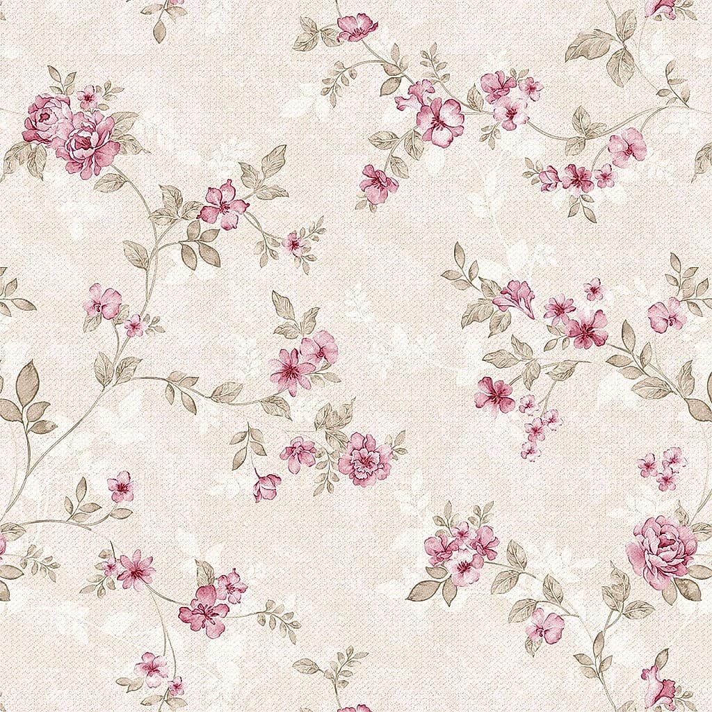 Papel De Parede Quarto Casal Floral Delicado Autoadesivo 1,00 metro