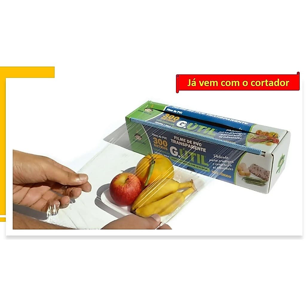 Filme Pvc 28cm X 300m Com Cortador