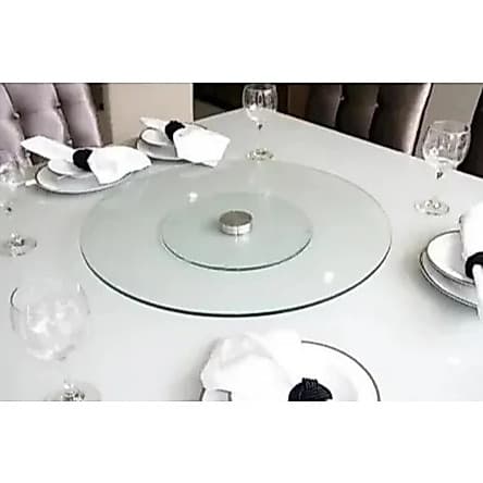 Suporte De Vidro Temperado Centro De Mesa Giratório 30cm (6740)