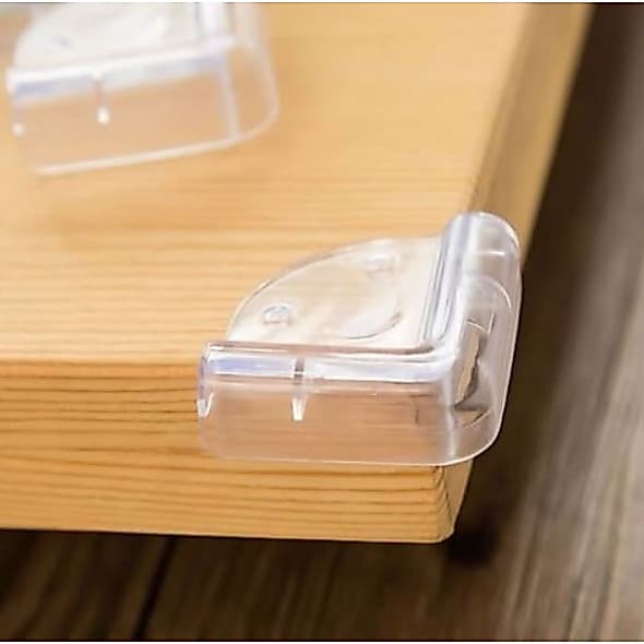 Protetor de Quina de Silicone Segurança para Bebês Protetor para Quinas de Móveis 4,5x4,5x2cm  - Kit com 4 peças