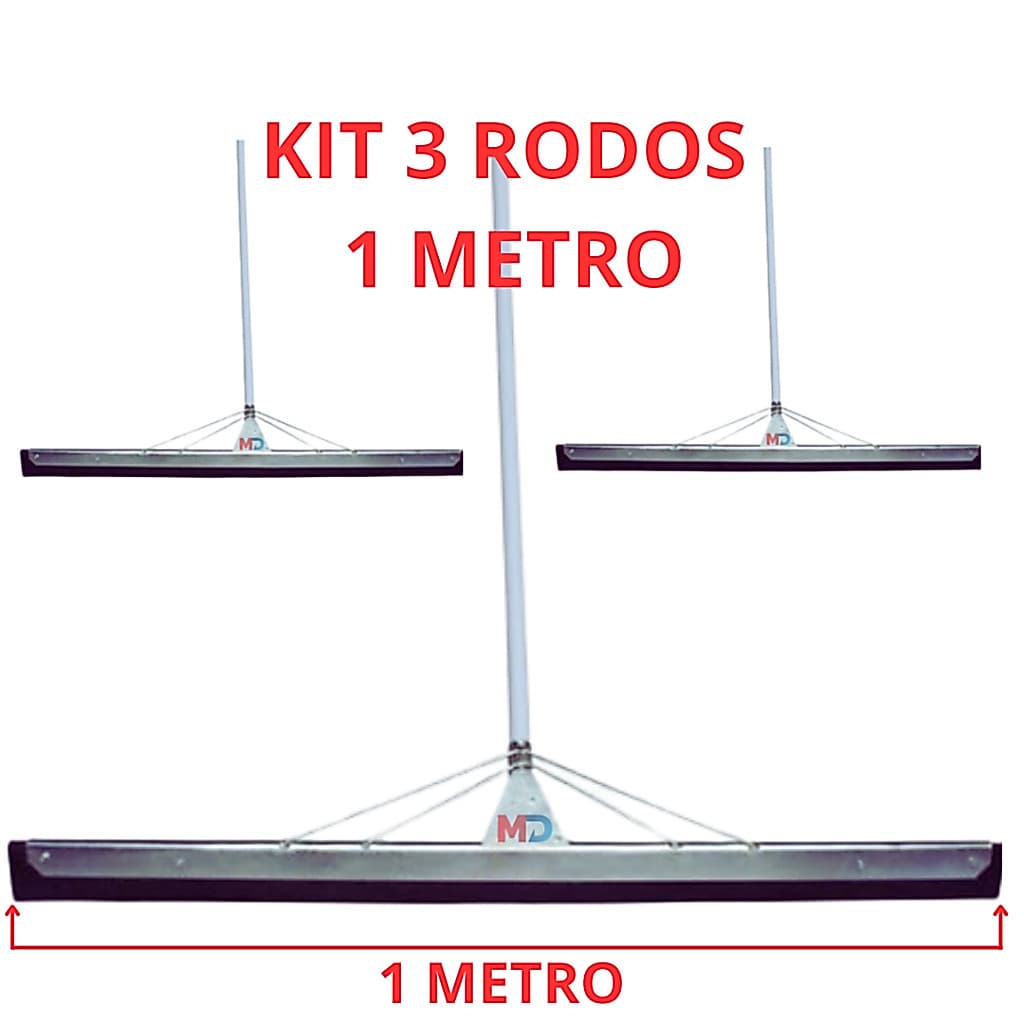 KIT 3 rodos 1 Metro Aço Galvanizado