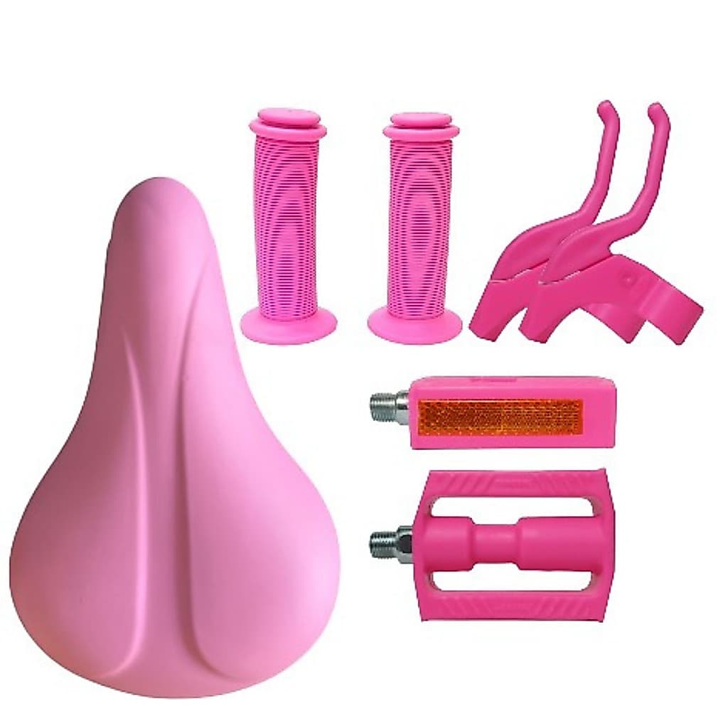 Kit Selim Banco Pedal Manopla Maçaneta Bicicleta Infantil