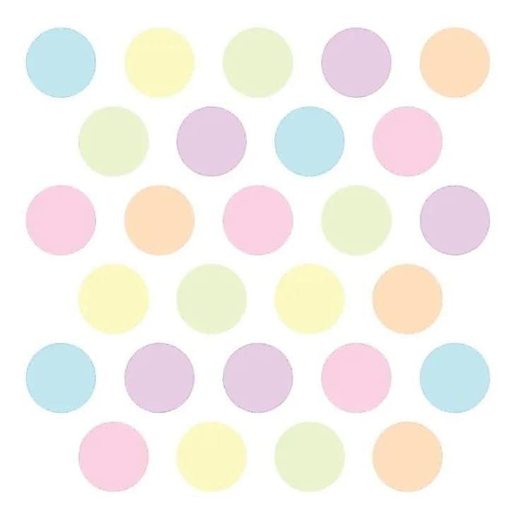 Adesivo De Parede Infantil 84 Bolinhas Tons Pastel Quarto