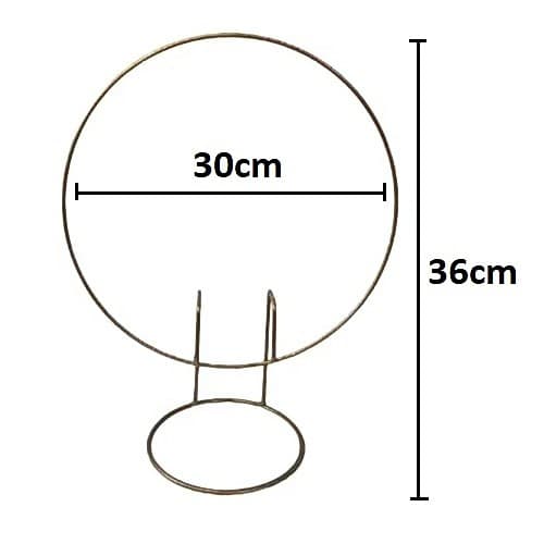 Mini Arco de 30cm Dourado em Ferro P/Decoração