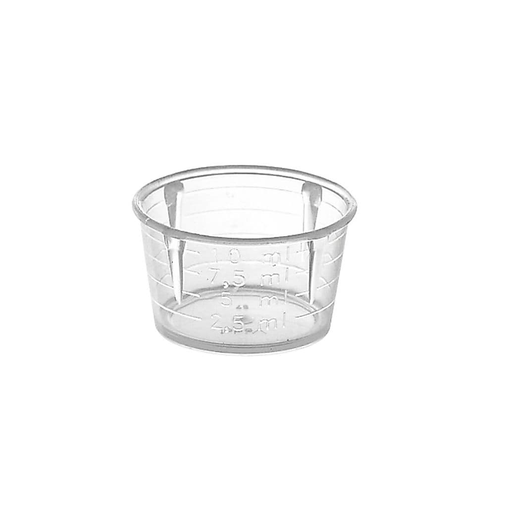 10 Copos De Medida Dosador Graduado 10ml Plástico Incolor