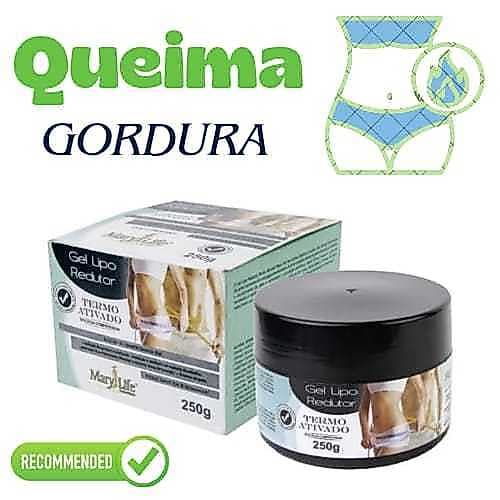Gel Lipo Redutor Termo Ativado Mary Life Reduz Gordura e Medidas