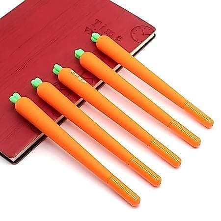 12 Pcs Kawaii Cenoura Gel Canetas De Tinta Coréia Papelaria Criativa Material Escolar Fofo Estudante Crianças Presente