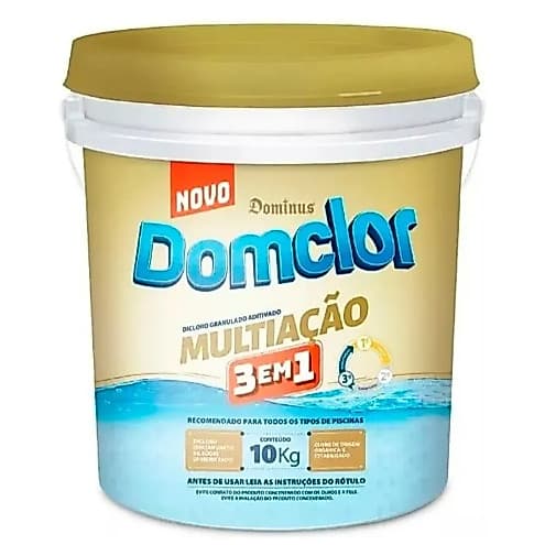 Clorador Para Piscinas Multiação 3 Em 1 Domclor 10kg