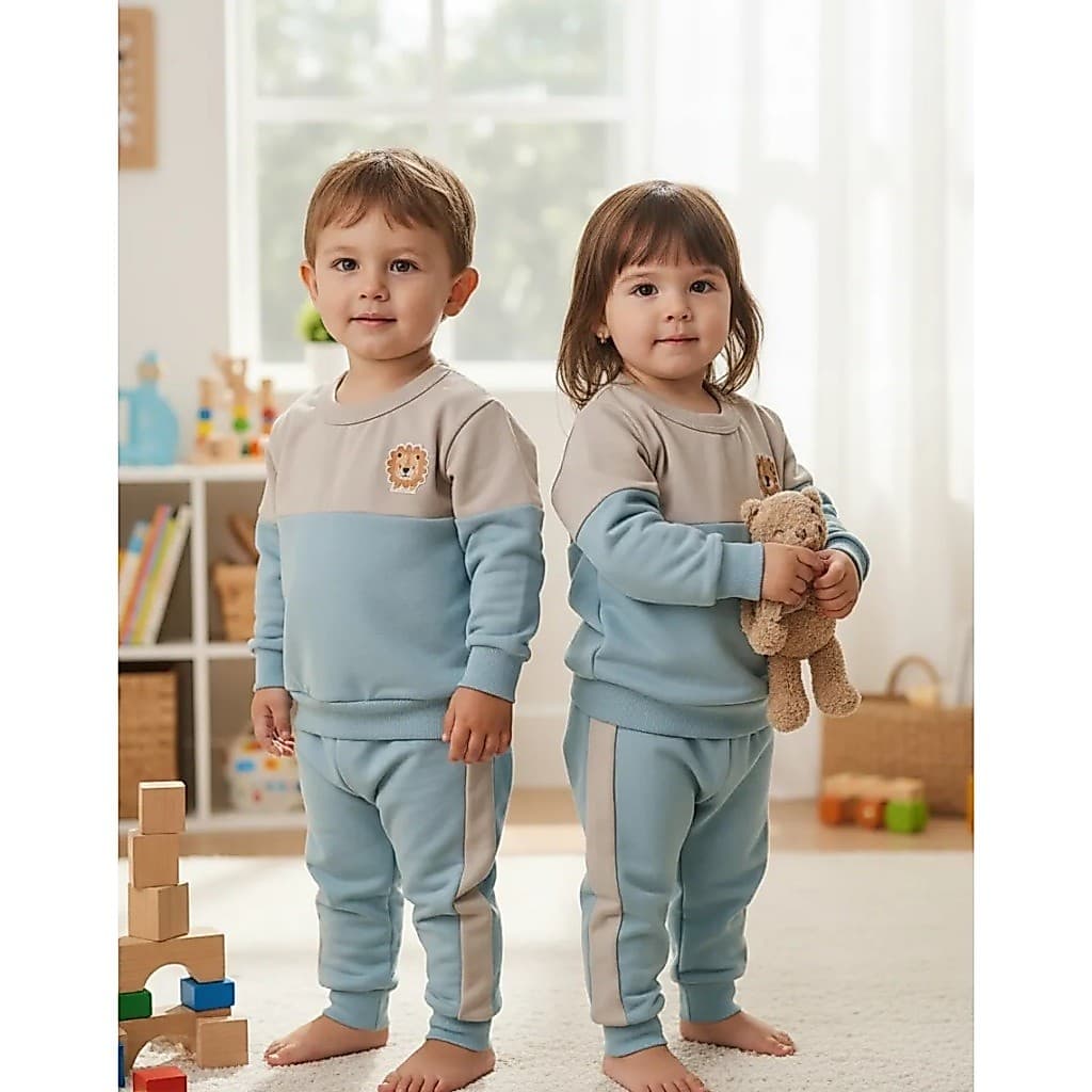 Conjunto Moletom Flanelado Bebê P ao 3 Masculino e Feminino