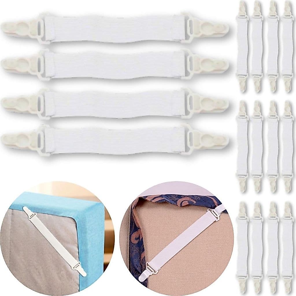 Kit 16 Elásticos Para Prender Lençol Colchão Cama Prendedor Presilhas Fixadores