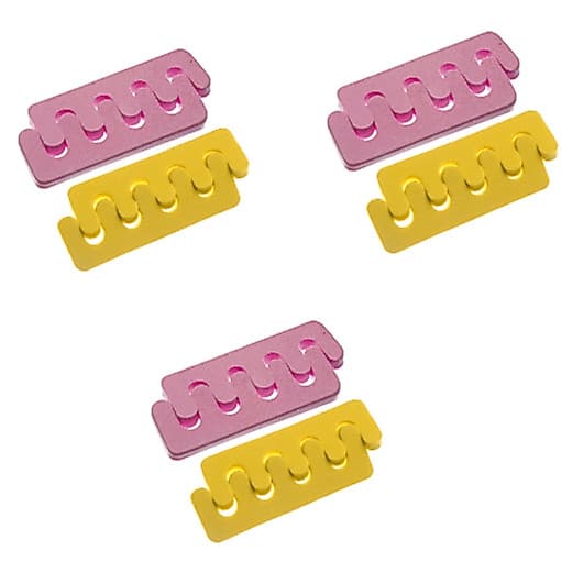 12 Unidades Separador de dedos Em Eva Manicure Pedicure- 6 pares