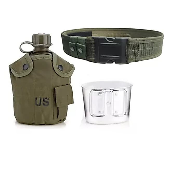 Kit Cantil Com Caneca De Aluminio + Cinto Padrão
