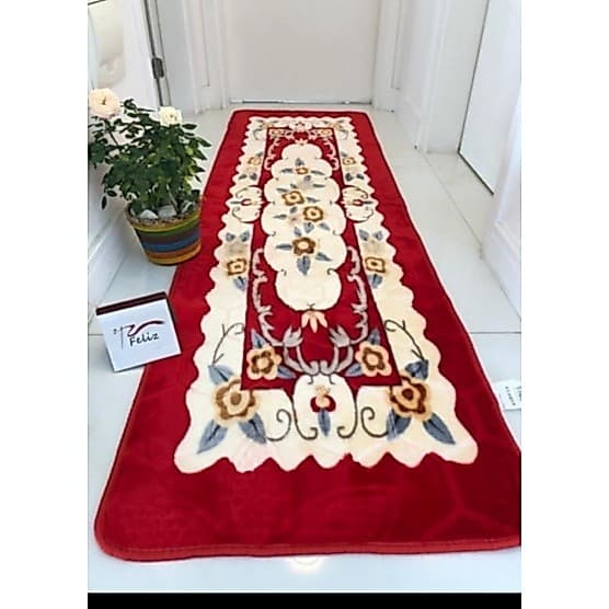 Tapete Passadeira Floral 60x200cm Antiderrapante Ins Flannel Grande Estampado