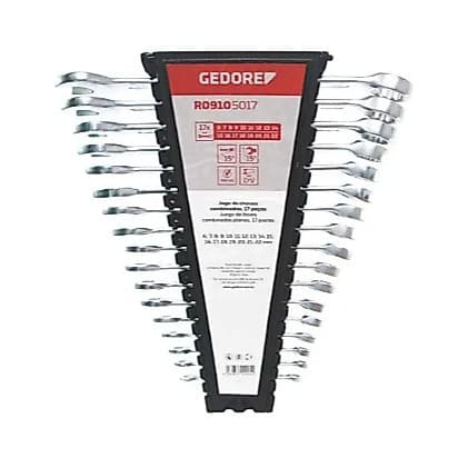 Jogo De Chave Combinada 6 A 22 Mm Completo 17 Peças Gedore Red