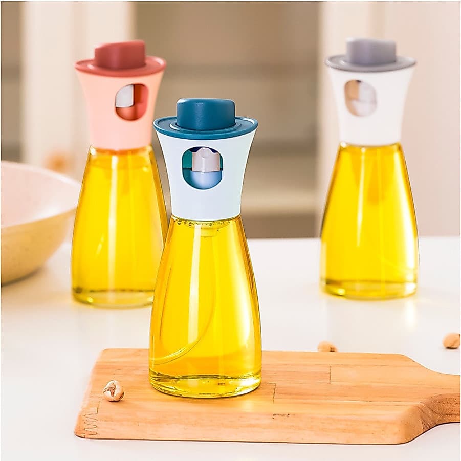 Spray Pulverizador Borrifador Azeite Vinagre Vidro 160ml Galheteiro Cozinha Air Fryer Óleo Temperos Reutilizável