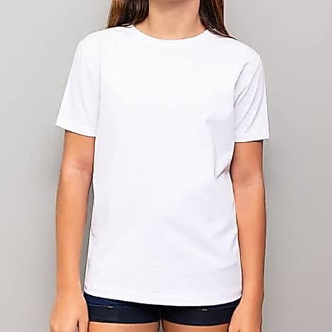 CAMISETA INFANTIL GOLA REDONDA BÁSICA LISA ESCOLAR 100% ALGODÃO UNISSEX