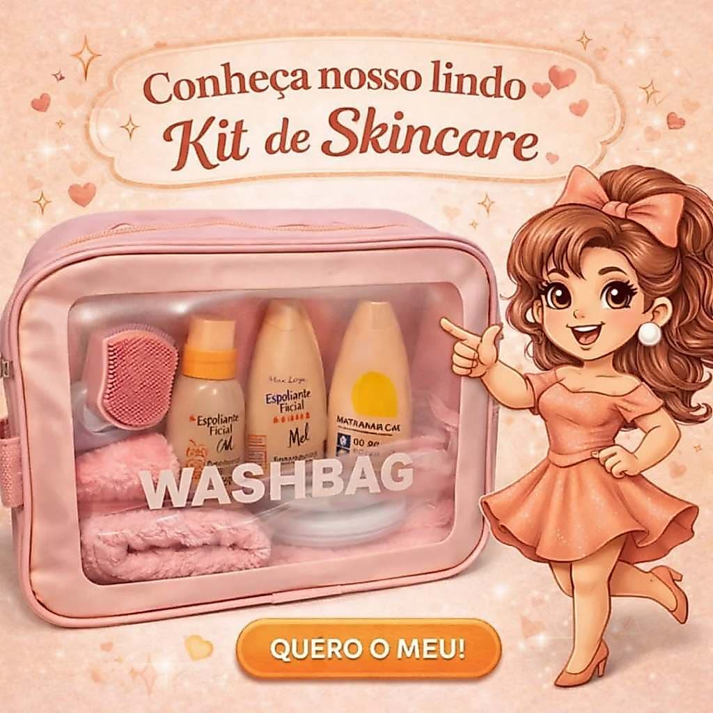 Kit com 7 itens Skincare Esfoliante Mascara Facial MaxLove Acessórios Necessarie