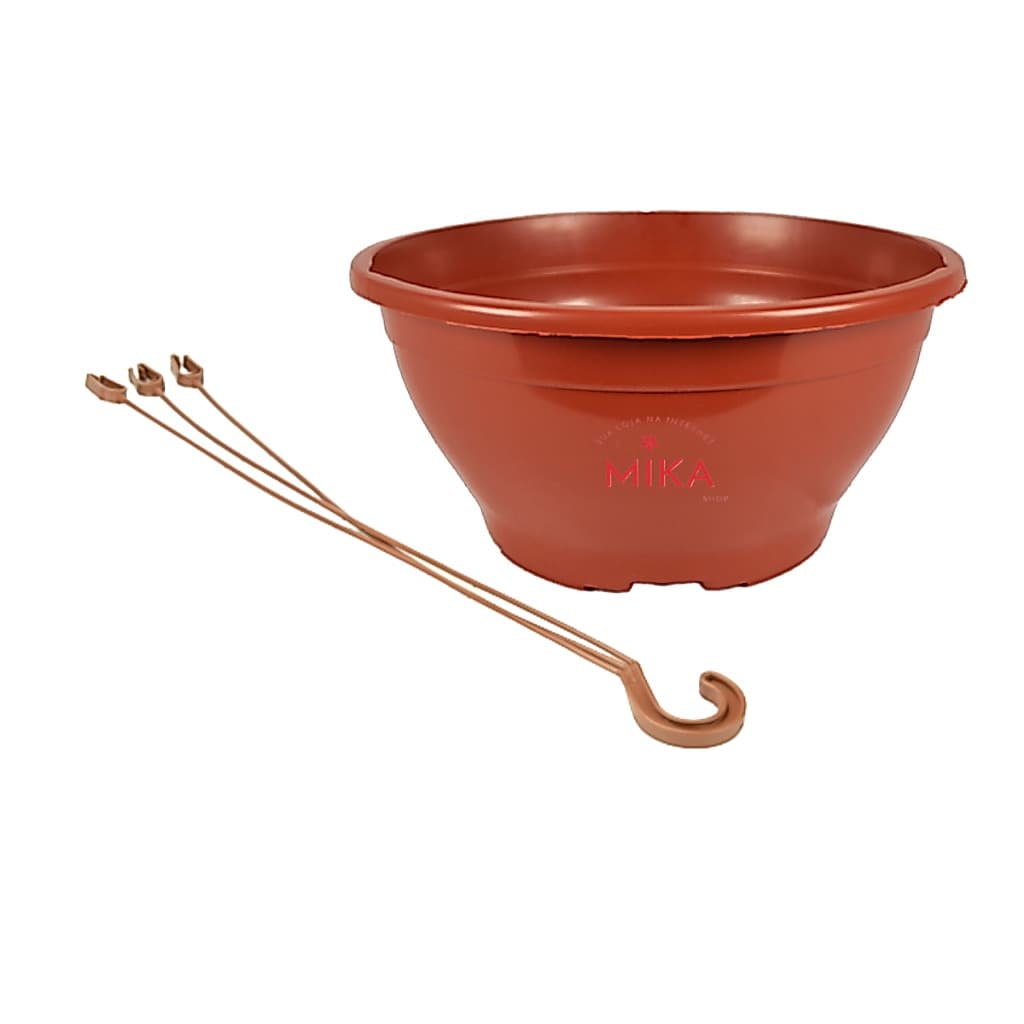 Cuia 18 Marrom para Plantas Vaso de Plástico, 1,2L, material resistente com haste 32cm