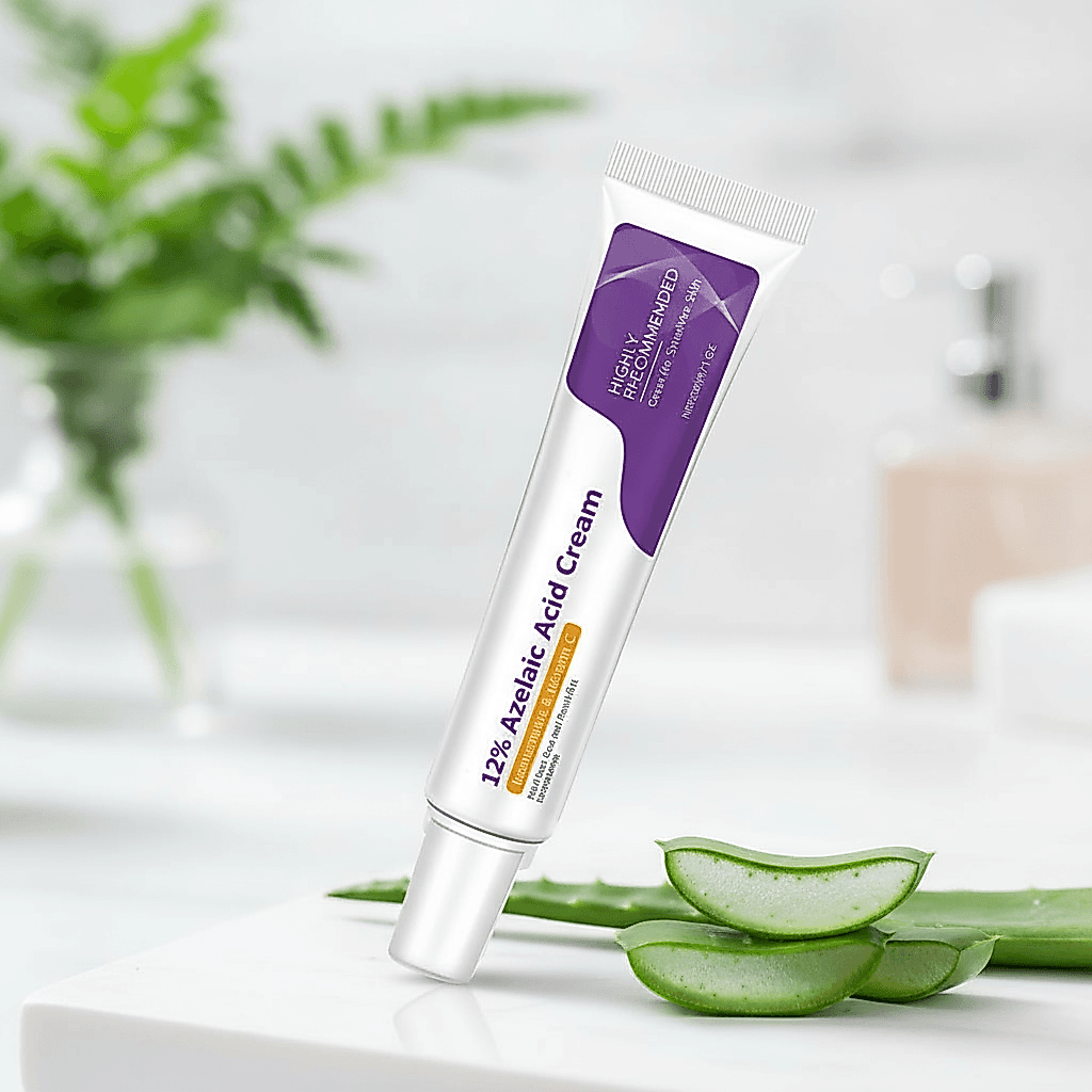 Creme Facial de Ácido Azelaico com Sérum 12%, Niacinamida e Vitamina C, Cuidados de Beleza para Todos os Tipos de Pele
