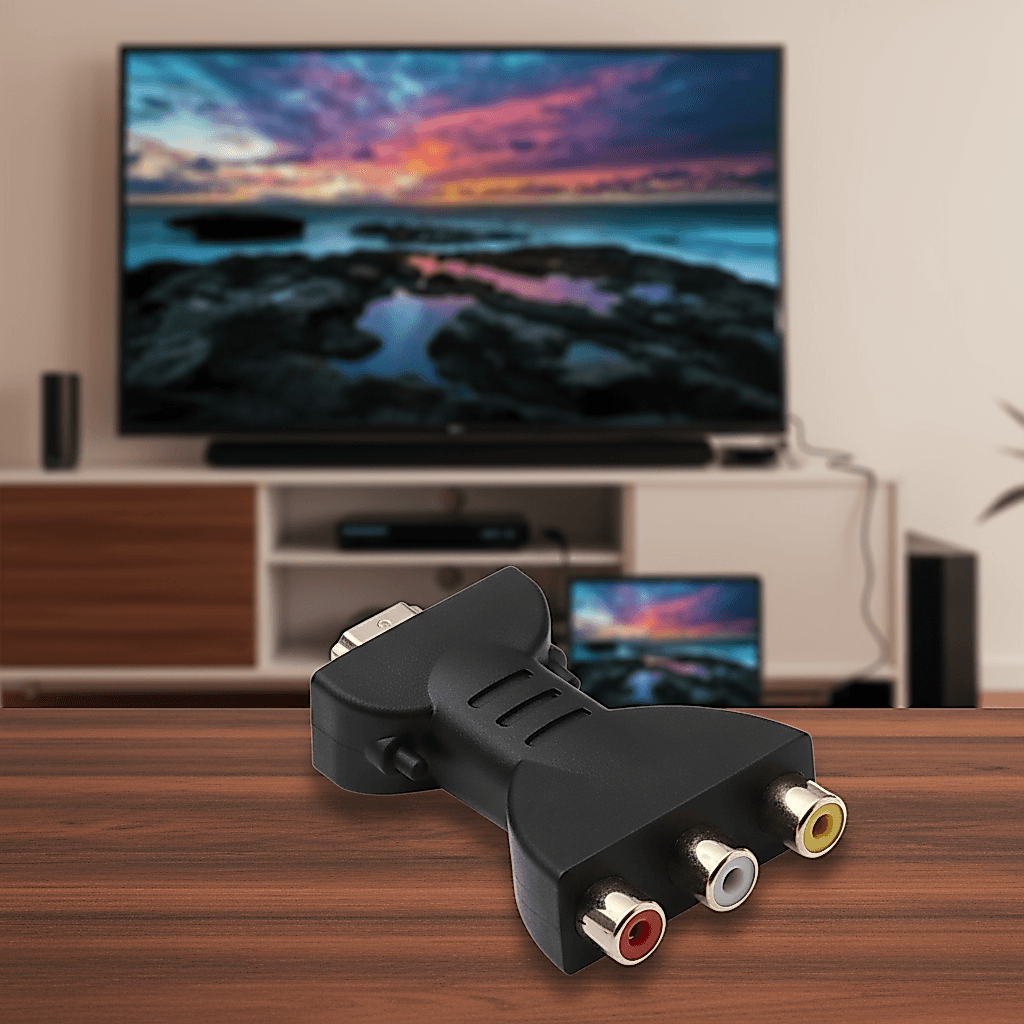Adaptador AV para HDMI 1080p Sinal Digital 3RCA Conversor HDMI para VGA