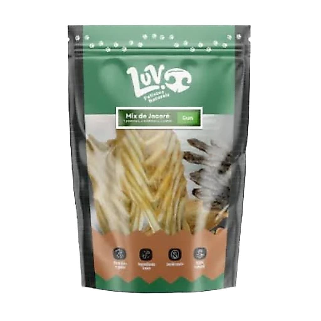 Petisco Natural Cachorro Mix De Jacaré 5 Un Luv Petiscos