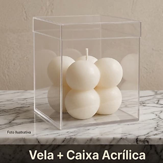 70 Velas Lembrancinha Mini Bubble 35g Vela Aromática Cera 100% vegetal Cor natural / cru