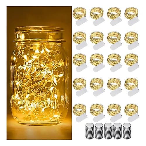 50pcs Fios de Luzes de Fada 2 Metros LED Ótimo para Decoração Festa Arte Presente e Natal