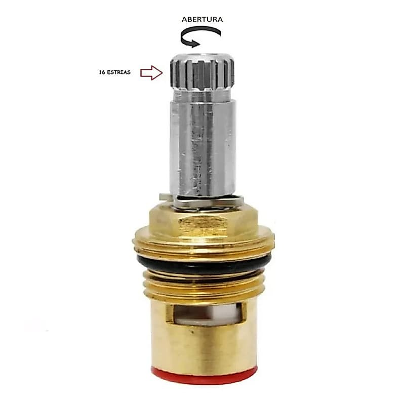 Reparo Para Torneira 1/4 De Volta Cartucho Cerâmico  M18 Direito 16 Estrias